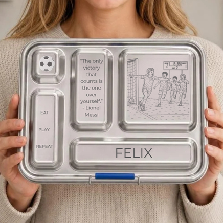 Personalised Large Stainless Steel Lunchbox – 5 Compartment