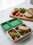 Personalised Medium Stainless Steel Lunchbox – 2 Compartment