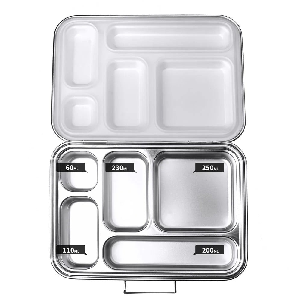 Stainless Steel Lunchbox - 5 Compartment - Customised Engraving